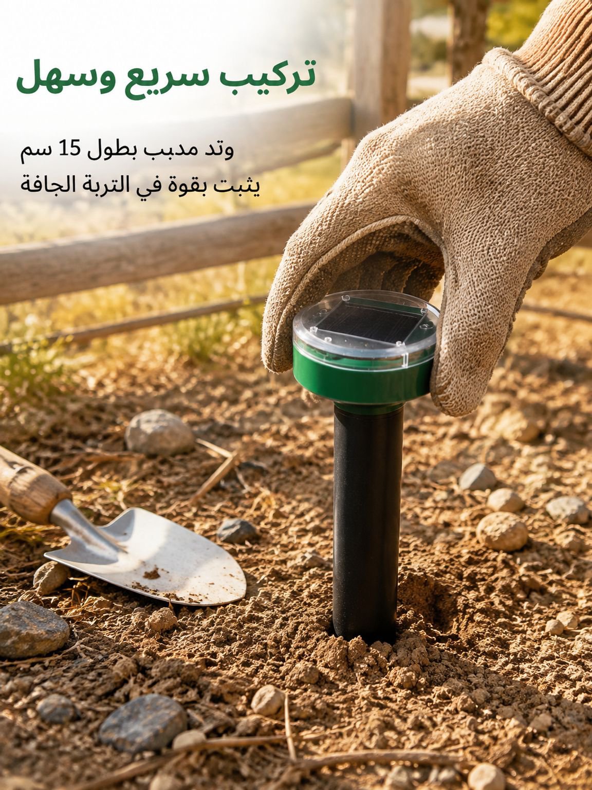 جهاز طارد بالطاقة الشمسية باستخدام الموجات فوق الصوتية