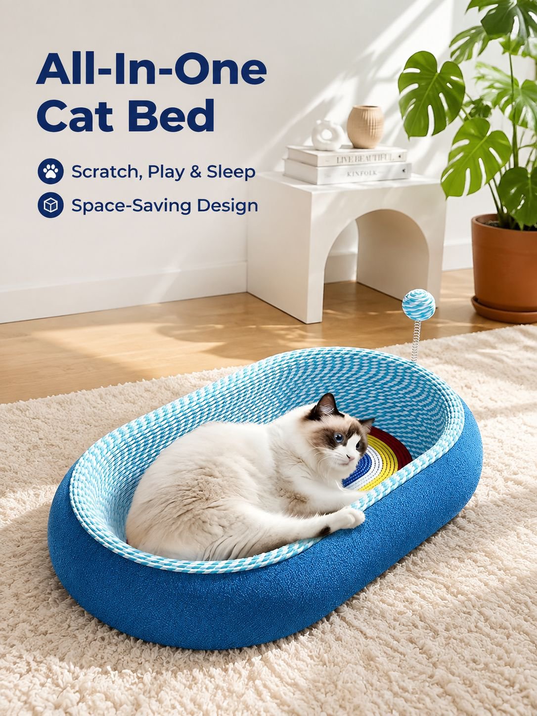 Multi-Functional Cat Scratching Bed Combo