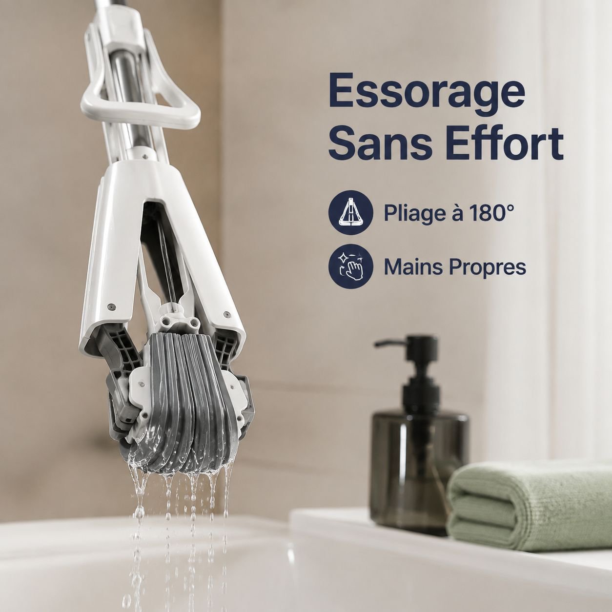 Serpillière éponge pliable