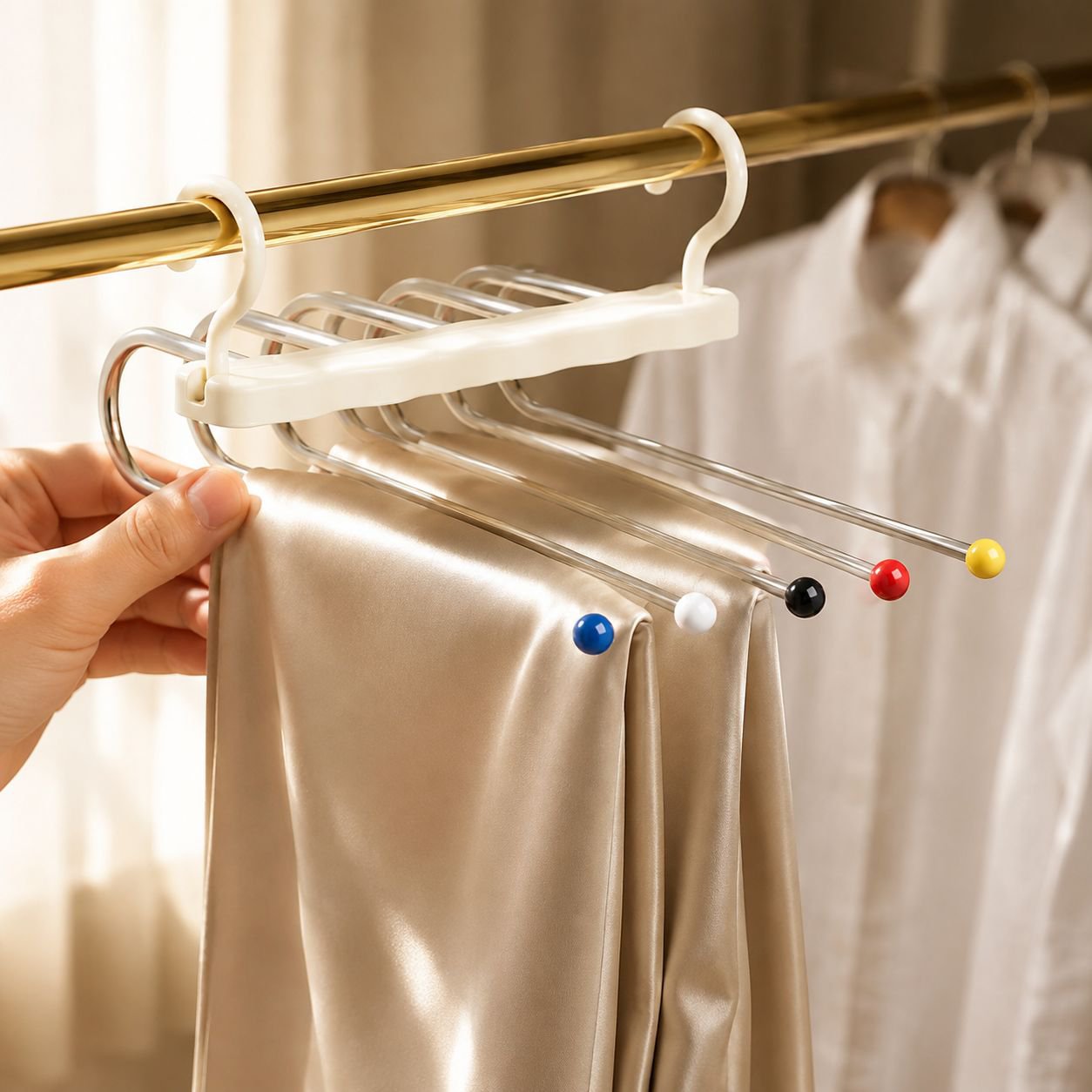 Closet organizer for trousers and jeans