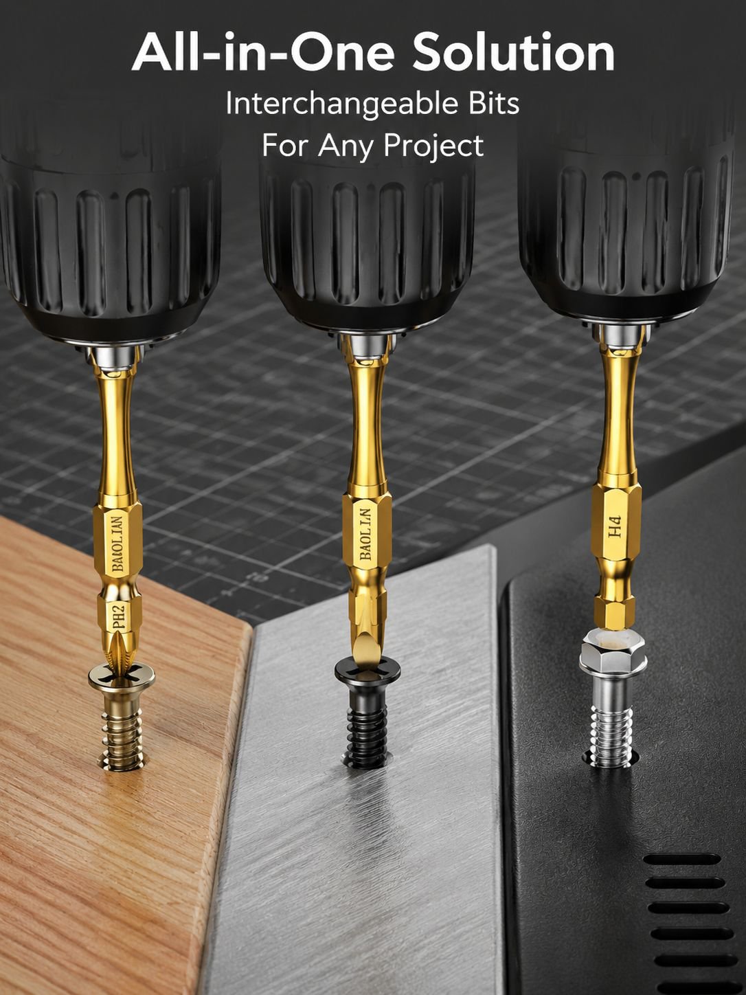 Screwdriver impact resistant super hard electric screwdriver high torque set