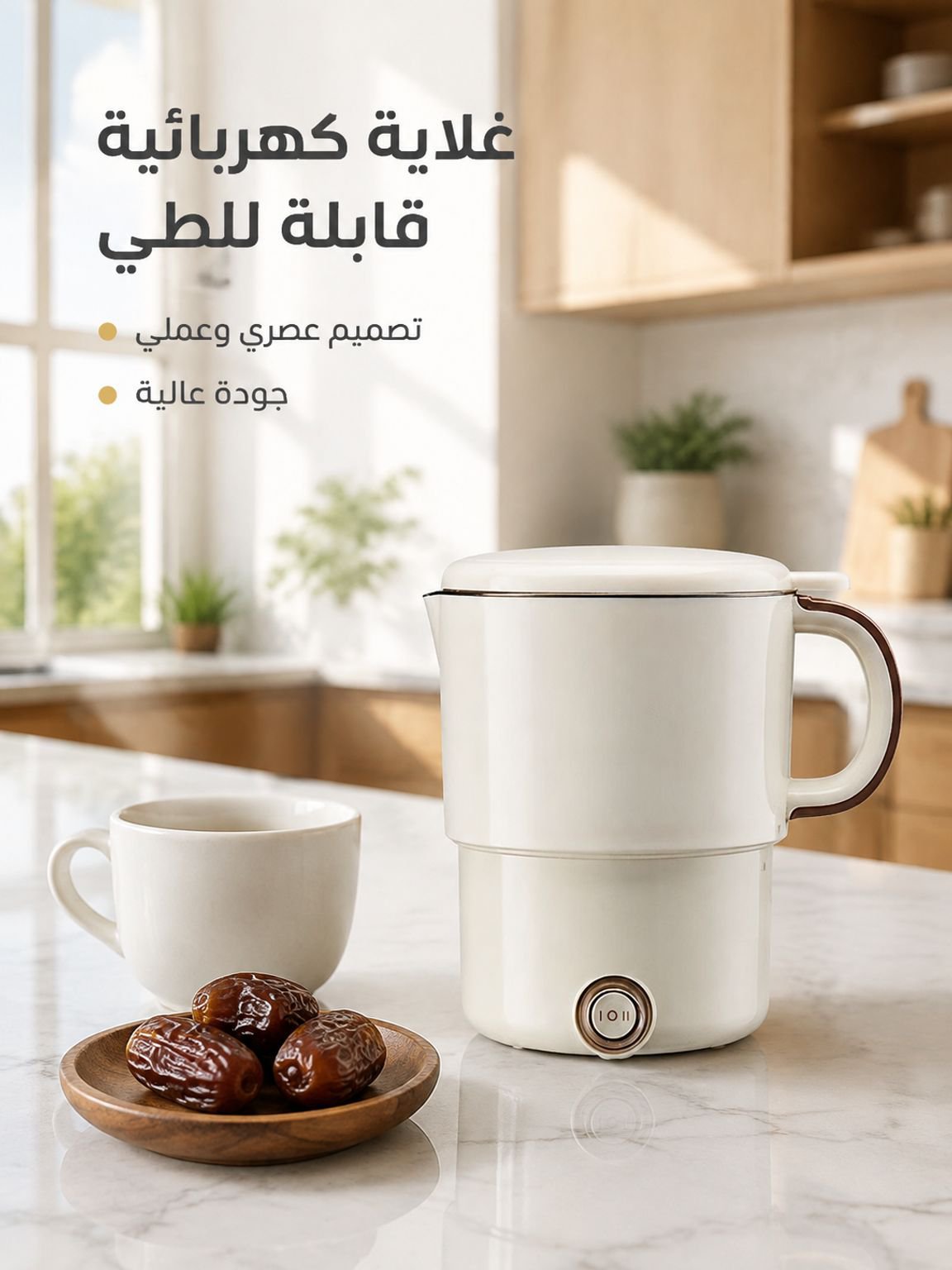 غلاية كهربائية محمولة متعددة الوظائف قابلة للطي