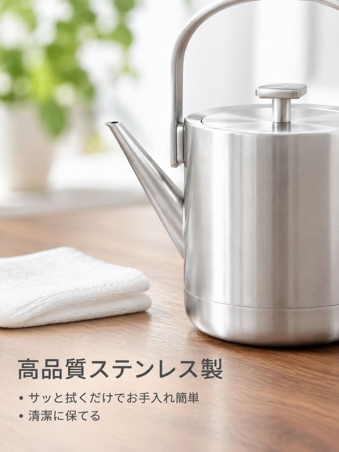 小型ステンレス製電気ケトル