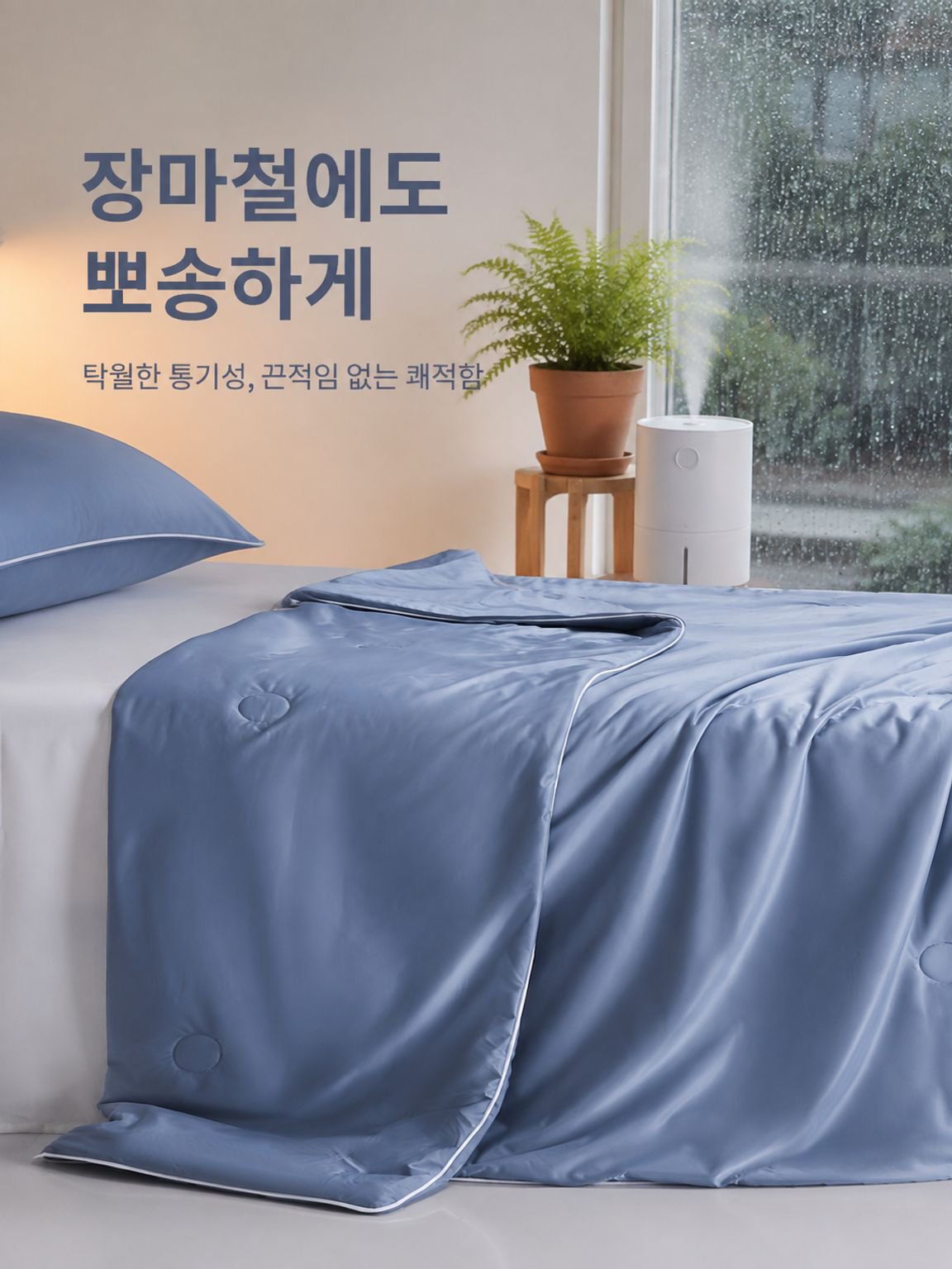 심플한 단색 이불 커버 세트