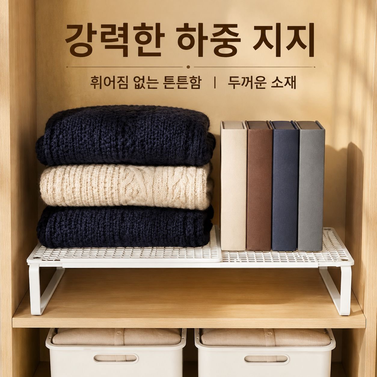 옷장 내부 확장형 수납 선반