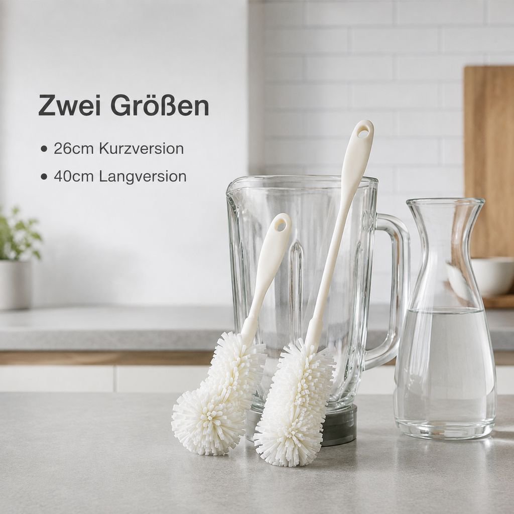 Bürste mit langem Stiel, speziell für Hochleistungsmixer-Behälter
