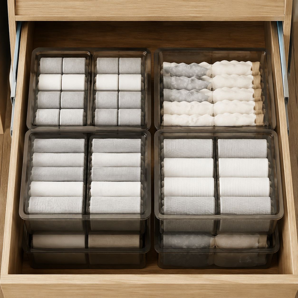 Easy installation of drawer partition organizer