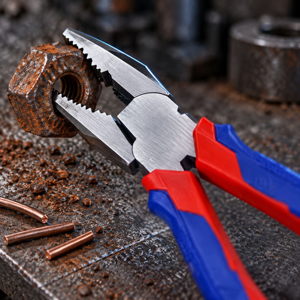 Close-up of Sali wire cutter blades for sharp cutting