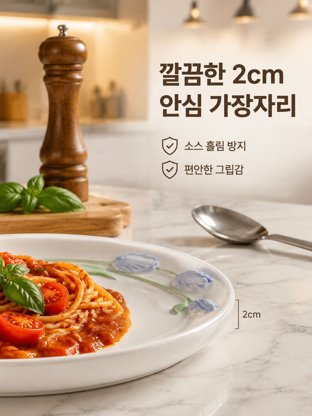 현대풍 3D 압화 울금 향화 도안 도자기 그릇 접시