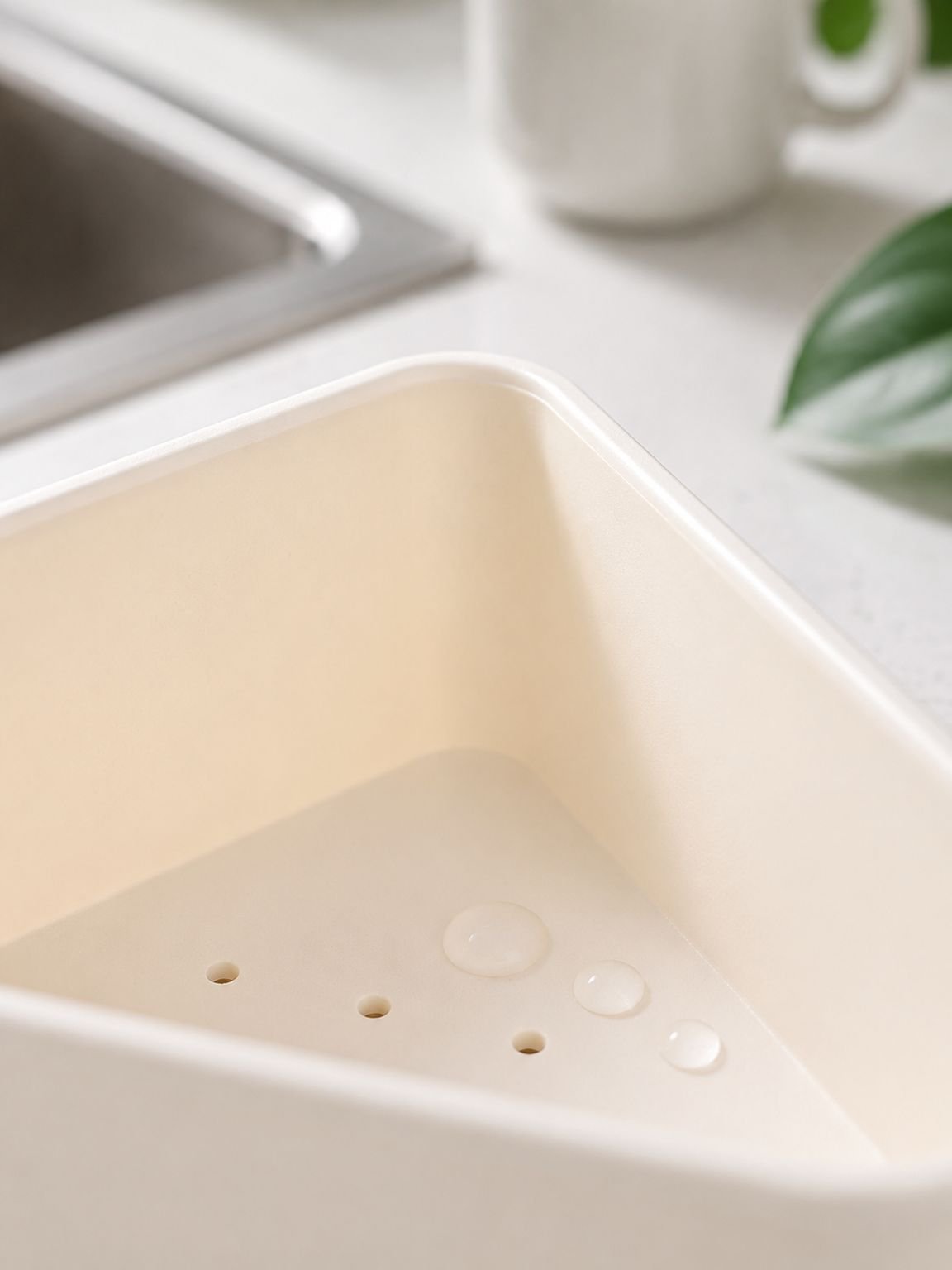 Sink food waste basket with drainage design