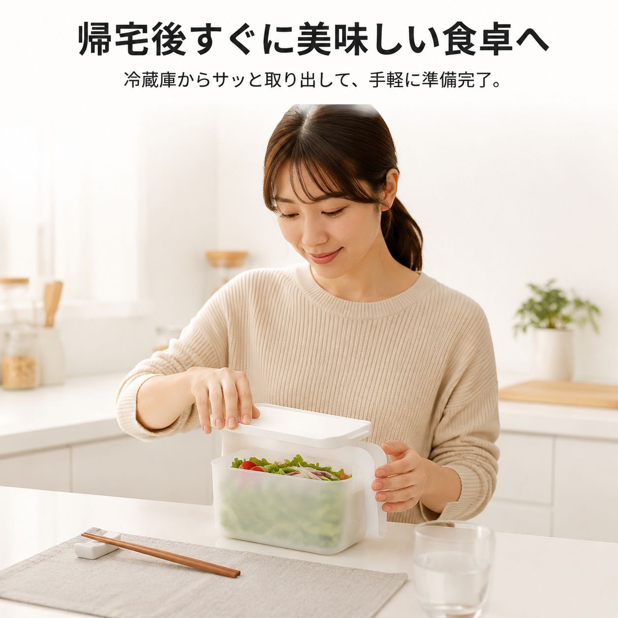 冷蔵庫収納ボックス 卵・野菜用フードグレード密封保存容器