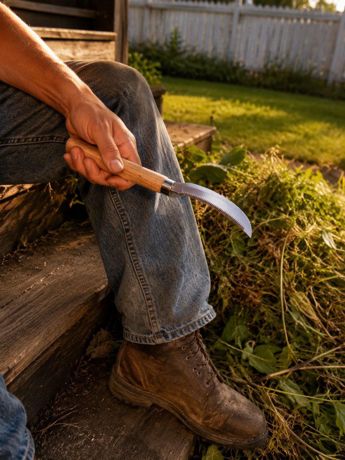 Durable weed remover sickle for gardening and farming