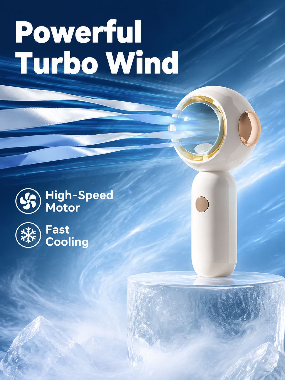 Powerful Turbo Mini Fan USB Rechargeable Portable Handheld Large Wind Pocket Fan