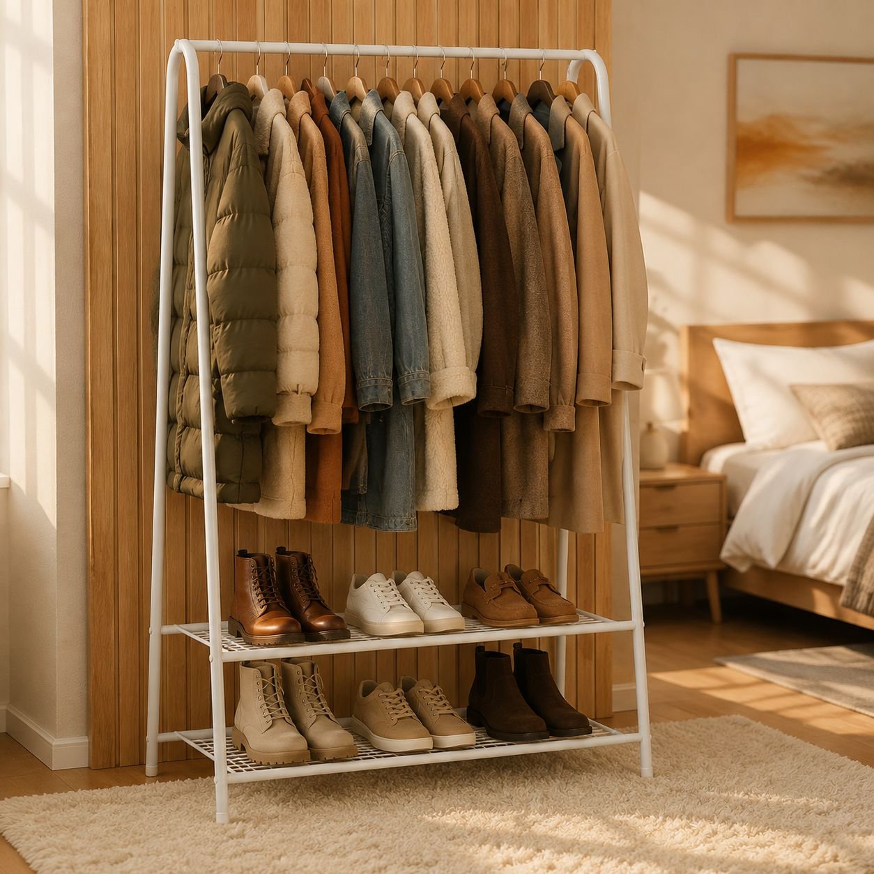 Multifunctional floor coat rack