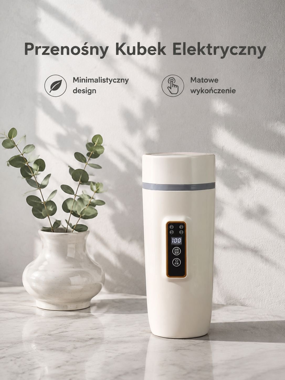 Przenośny, elektryczny kubek na gorącą wodę, wielofunkcyjny kubek na wodę 110 V, inteligentny czajni