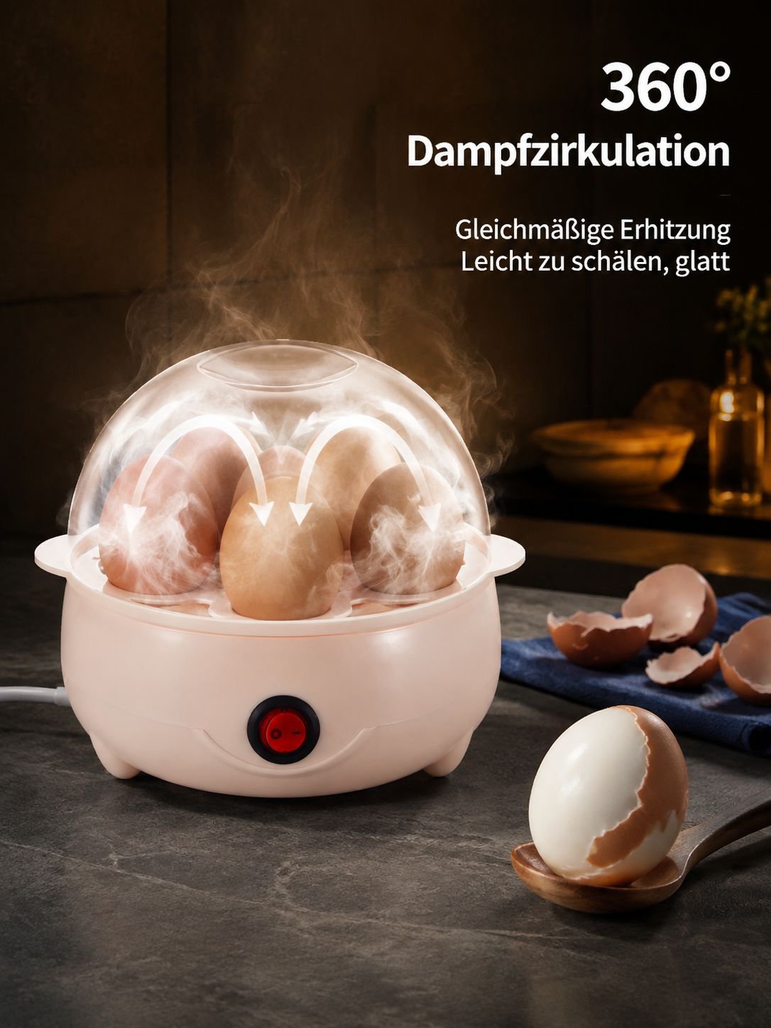 Dampfgargerät für Eierpudding – Haushaltsgerät