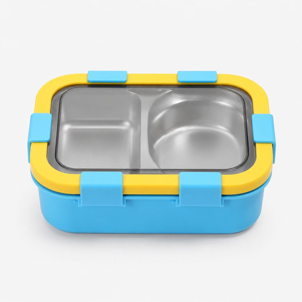 Portable 304 Stainless Steel Multi-compartment Lunch Box for Office Workers and Students