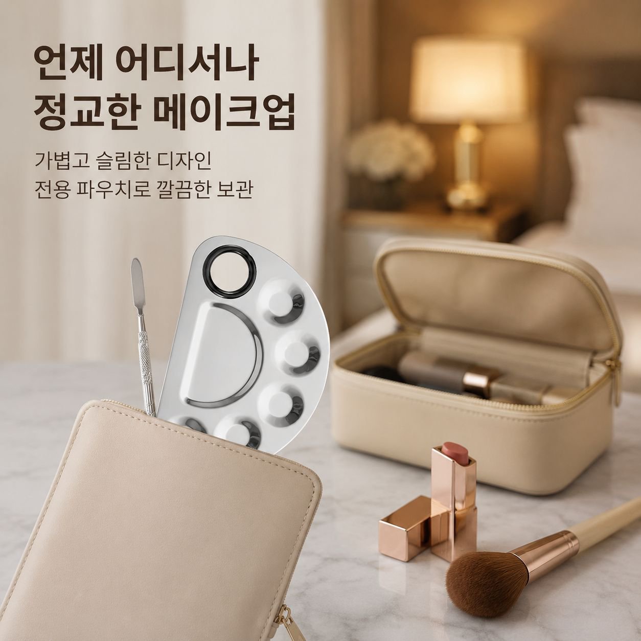 스테인리스 스틸 링 메이크업 팔레트