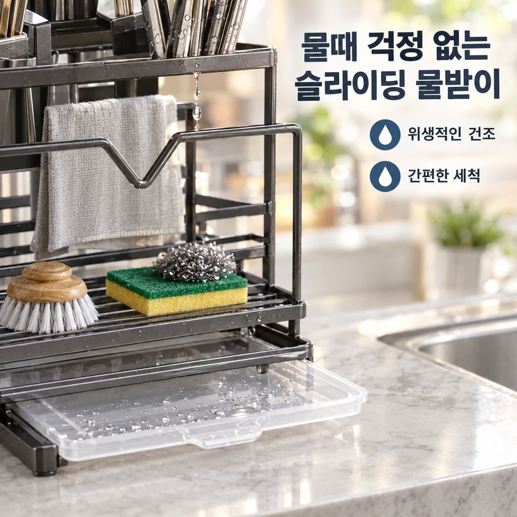 주방 조리대 도마꽂이 냄비뚜껑 거치대 칼꽂이 수납 선반