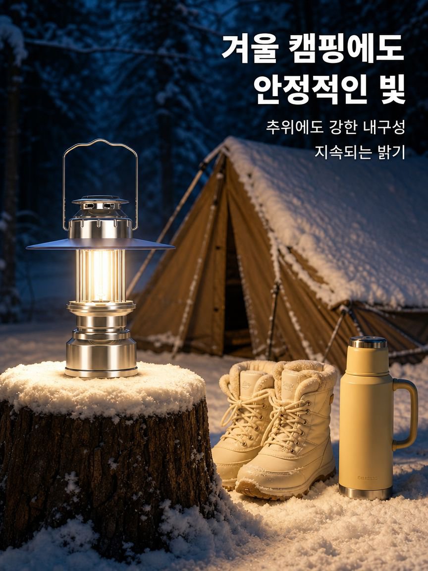 레트로 디자인의 텐트 램프