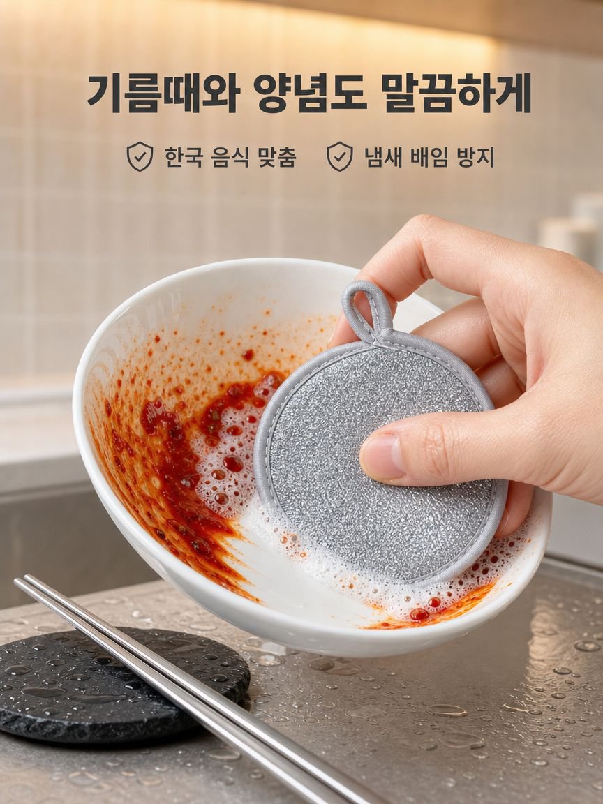 양면 설거지 스펀지