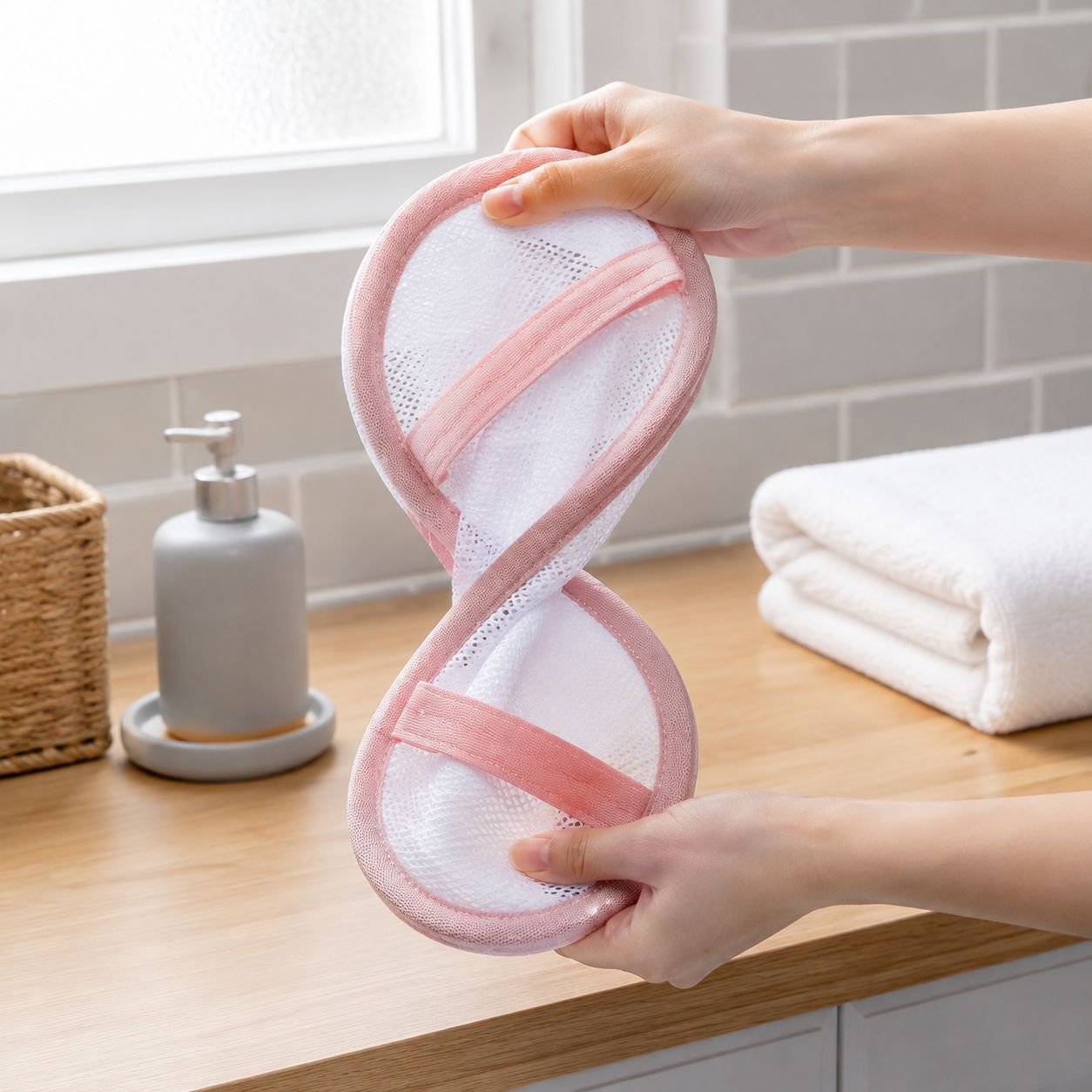 Portable Clothes Drying Mesh Bag Storage Basket