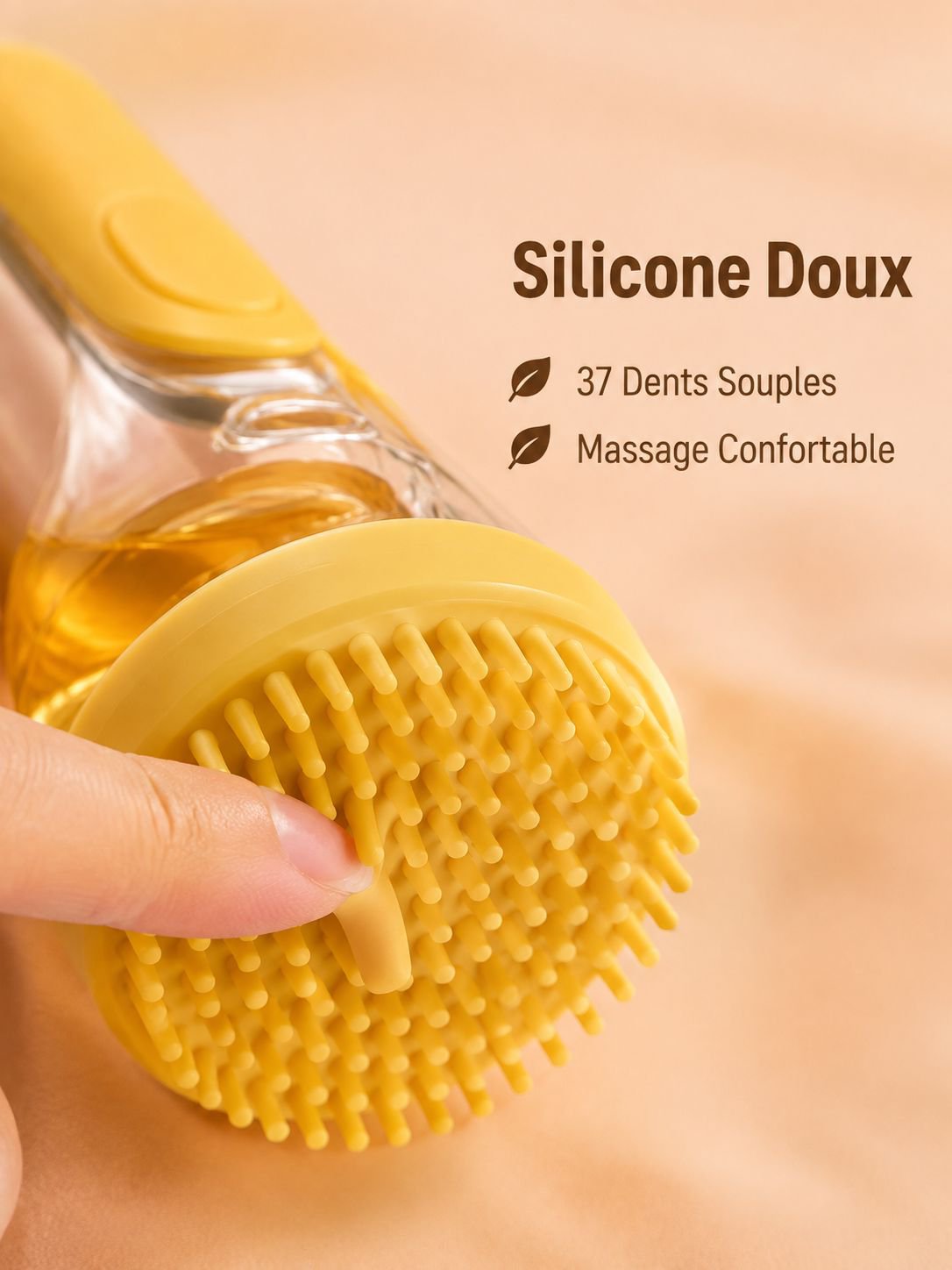 Brosse de nettoyage liquide multifonctionnelle pour shampoing