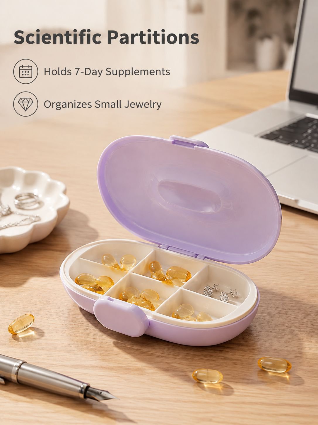 Clip-type Partition Jewelry Organizer