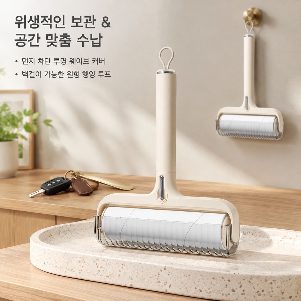 와이드 테이프클리너 롤러 뜯어쓰는 돌돌이 반려동물 털제거 먼지제거기