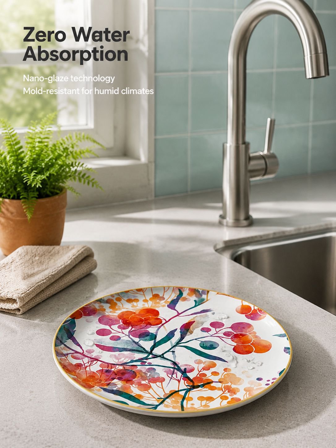 Plate flower ceramic tableware set