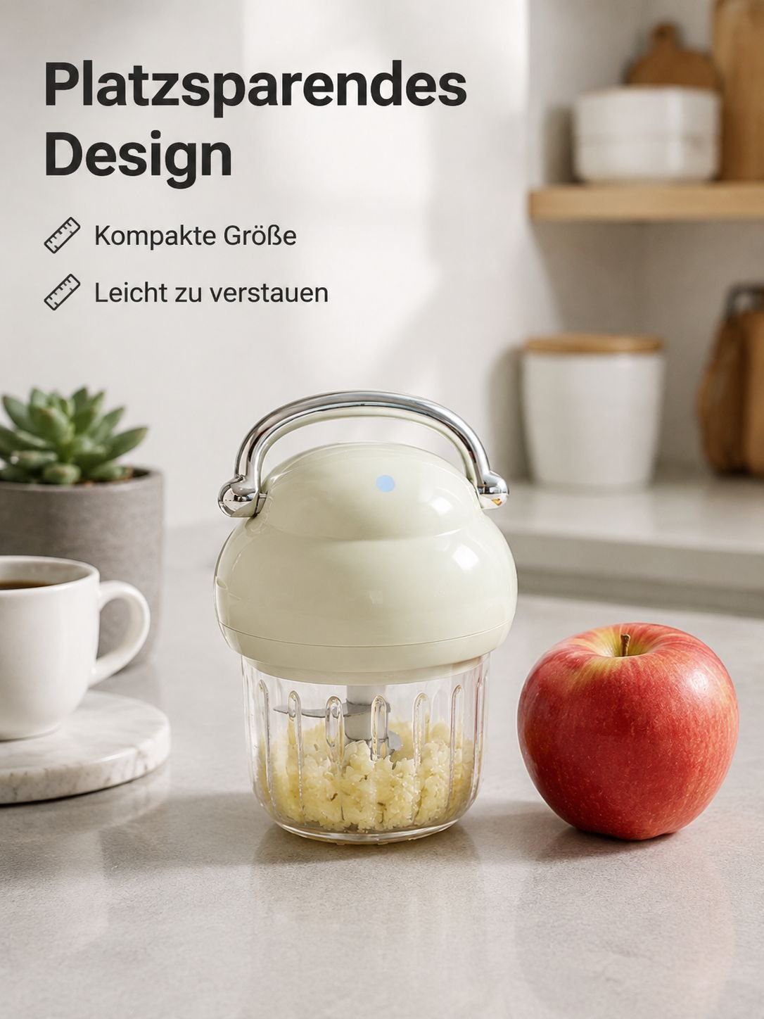 Knoblauchpresse mit rutschfestem Griff für sicheres Arbeiten