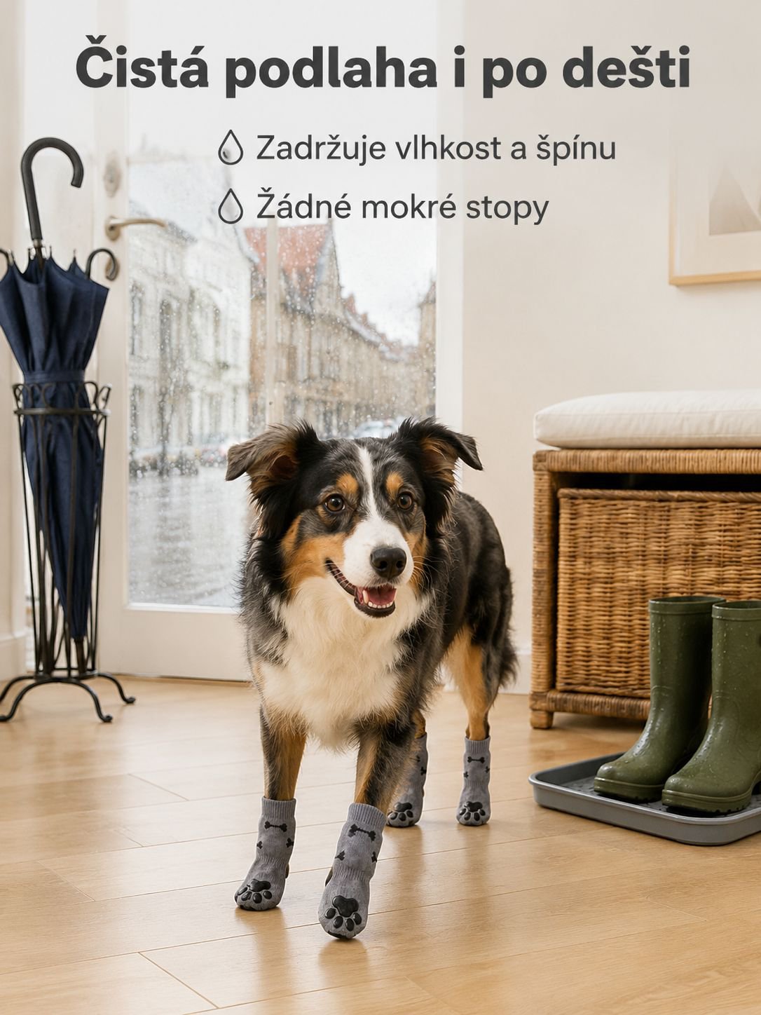Protiskluzové ponožky pro domácí mazlíčky, vhodné pro všechna roční období