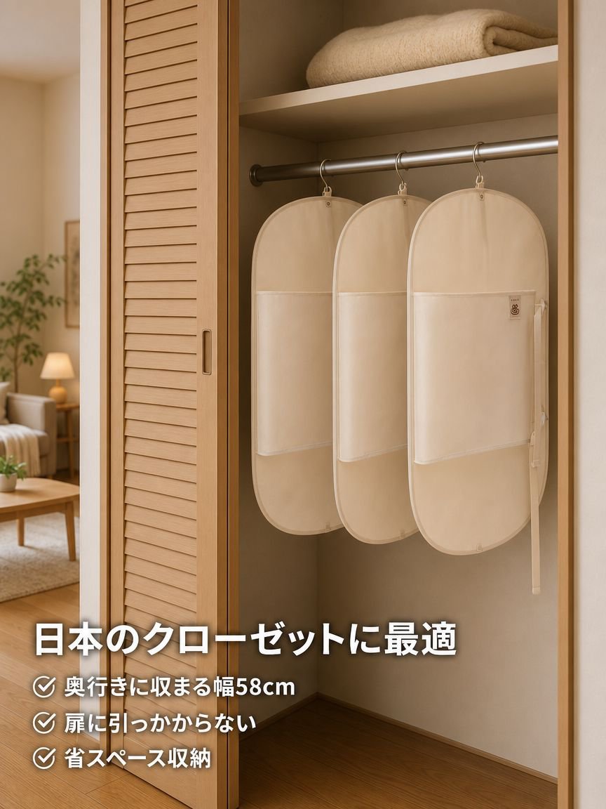 衣類収納用圧縮ダストカバー