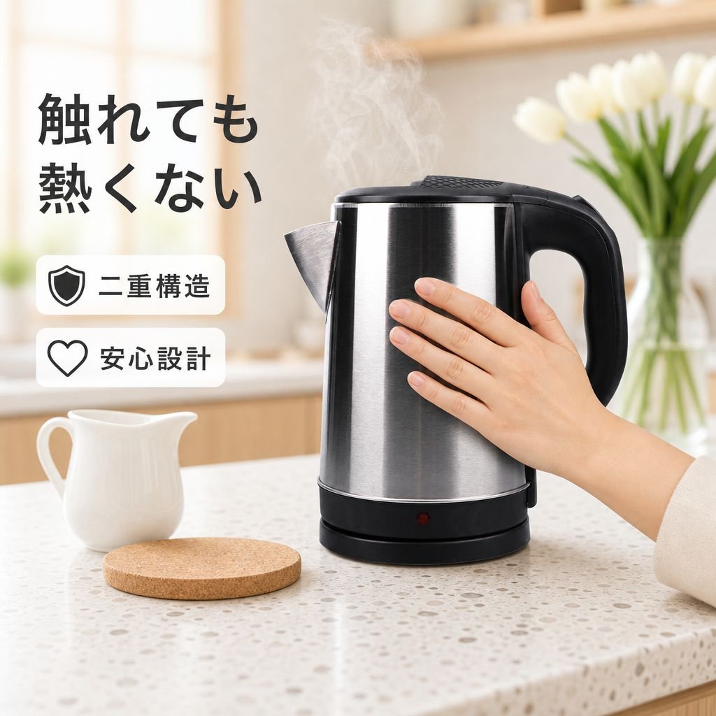 ステンレス内釜電気ケトル