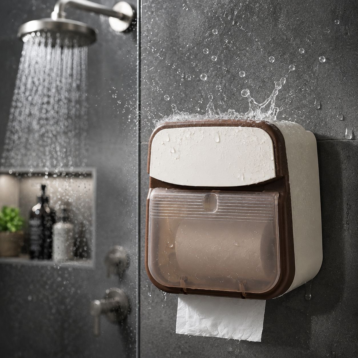 Bathroom Toilet Paper Dispenser Waterproof Tissue Holder for Home