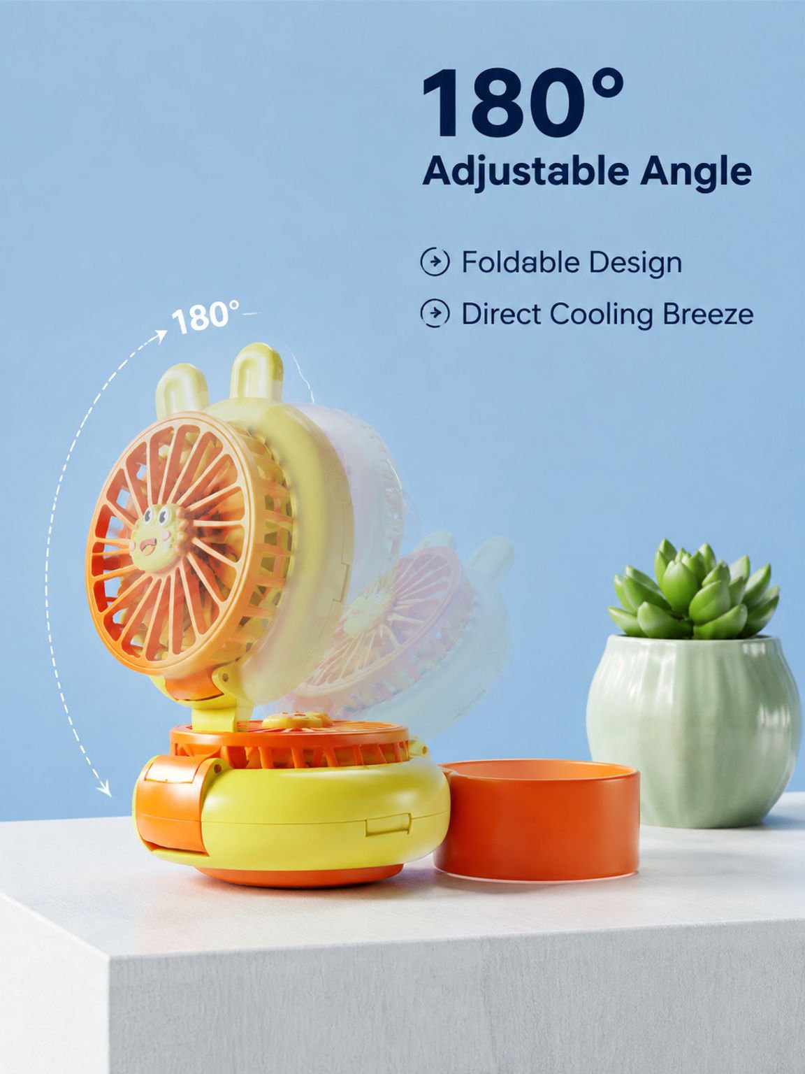 Cute Mini Fan Outdoor Convenient Adjustable Watch Fan