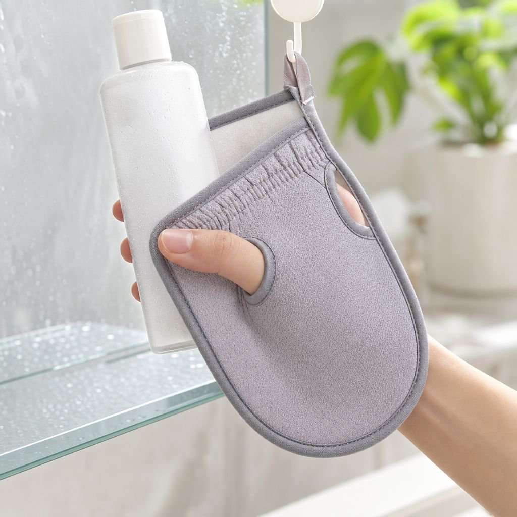 Powerful Exfoliating Bath Glove Back Scrubber Towel