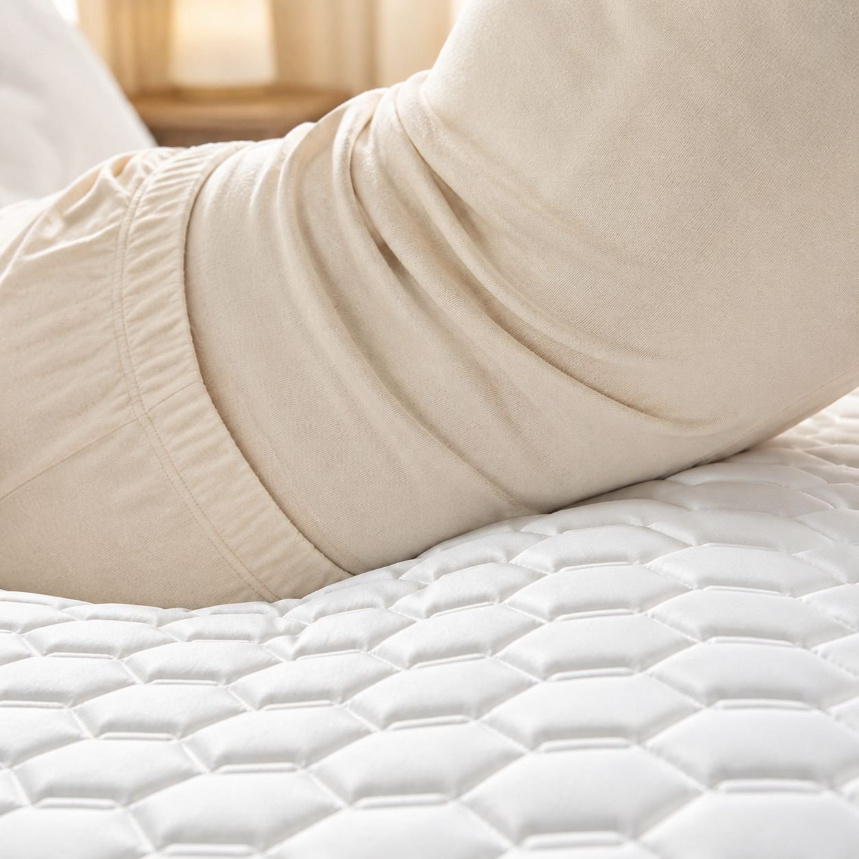 Close-up of Comfort Mattress Set fabric texture