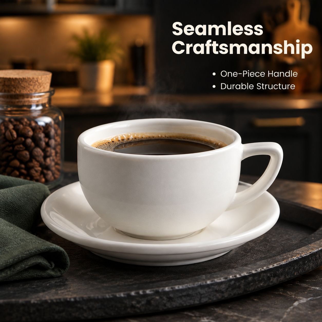 Matte ceramic coffee cup set