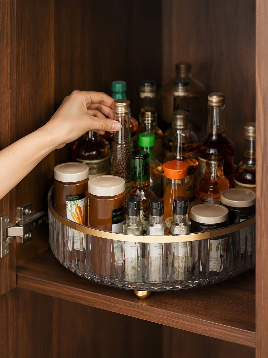 Rack giratorio compacto para cocina