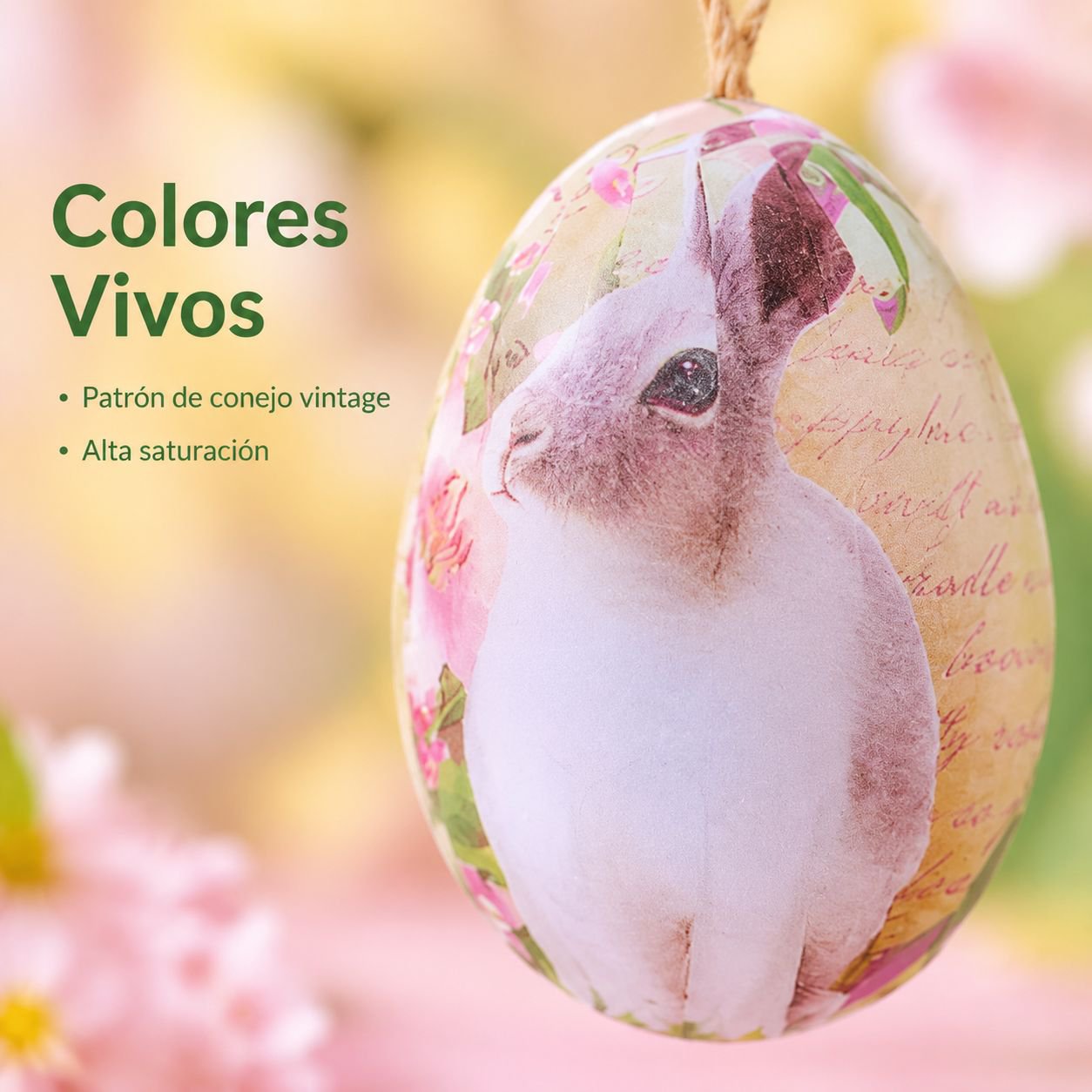 Cesta tejida DIY para huevos de Pascua, huevos decorativos pintados, canasta de flores