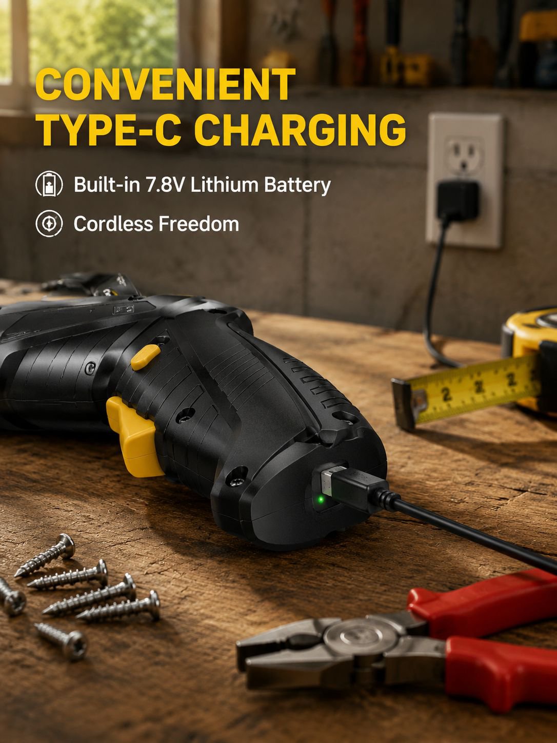 Rechargeable Mini Electric Screwdriver Home Tool Set