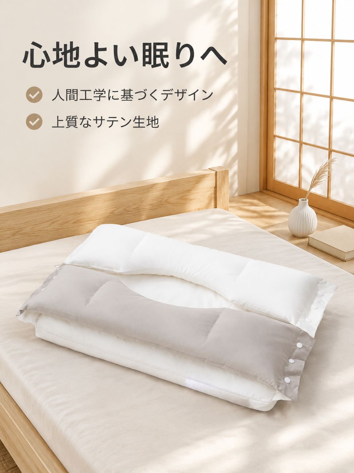 一人用変形しない快適な睡眠枕