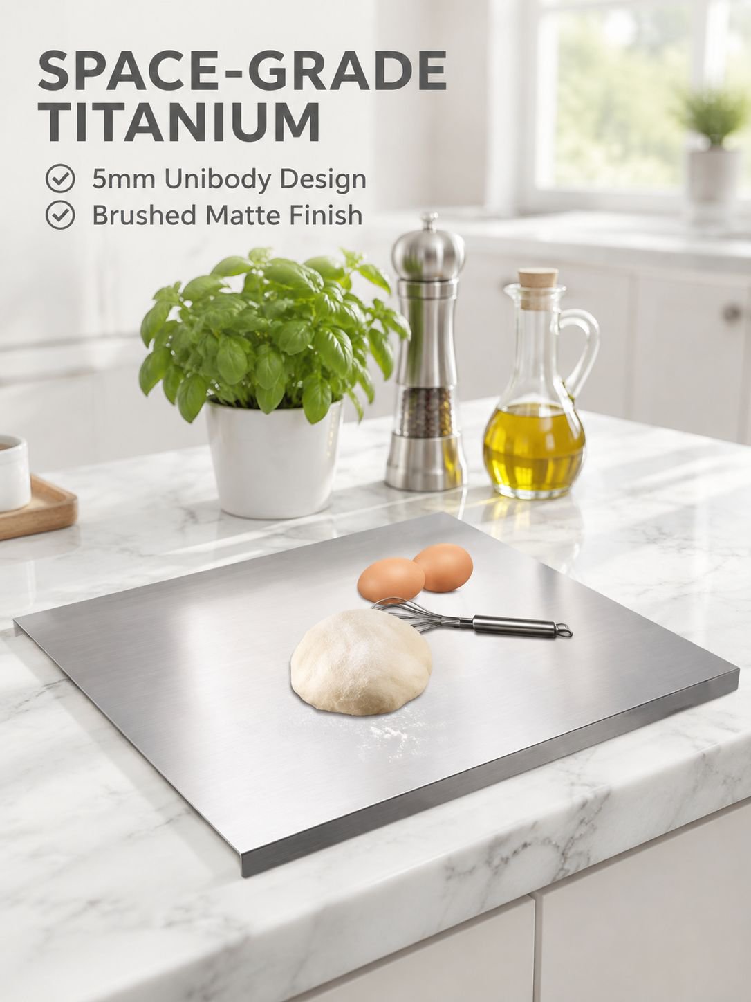 [Boost Efficiency] 4-in-1 Pure Titanium Cutting Board