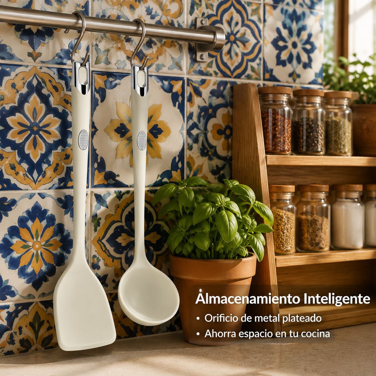 Juego de utensilios de silicona resistente al calor