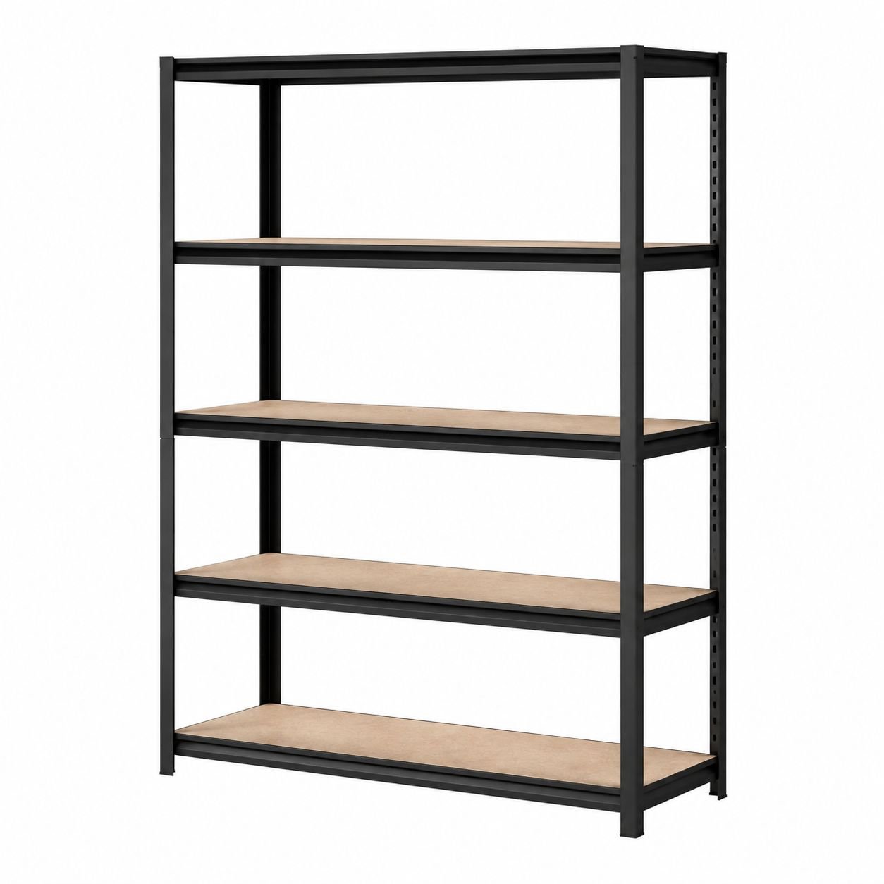 5-Tier Corrosion-Resistant Adjustable Boltless Steel MDF Heavy Duty Storage Rack