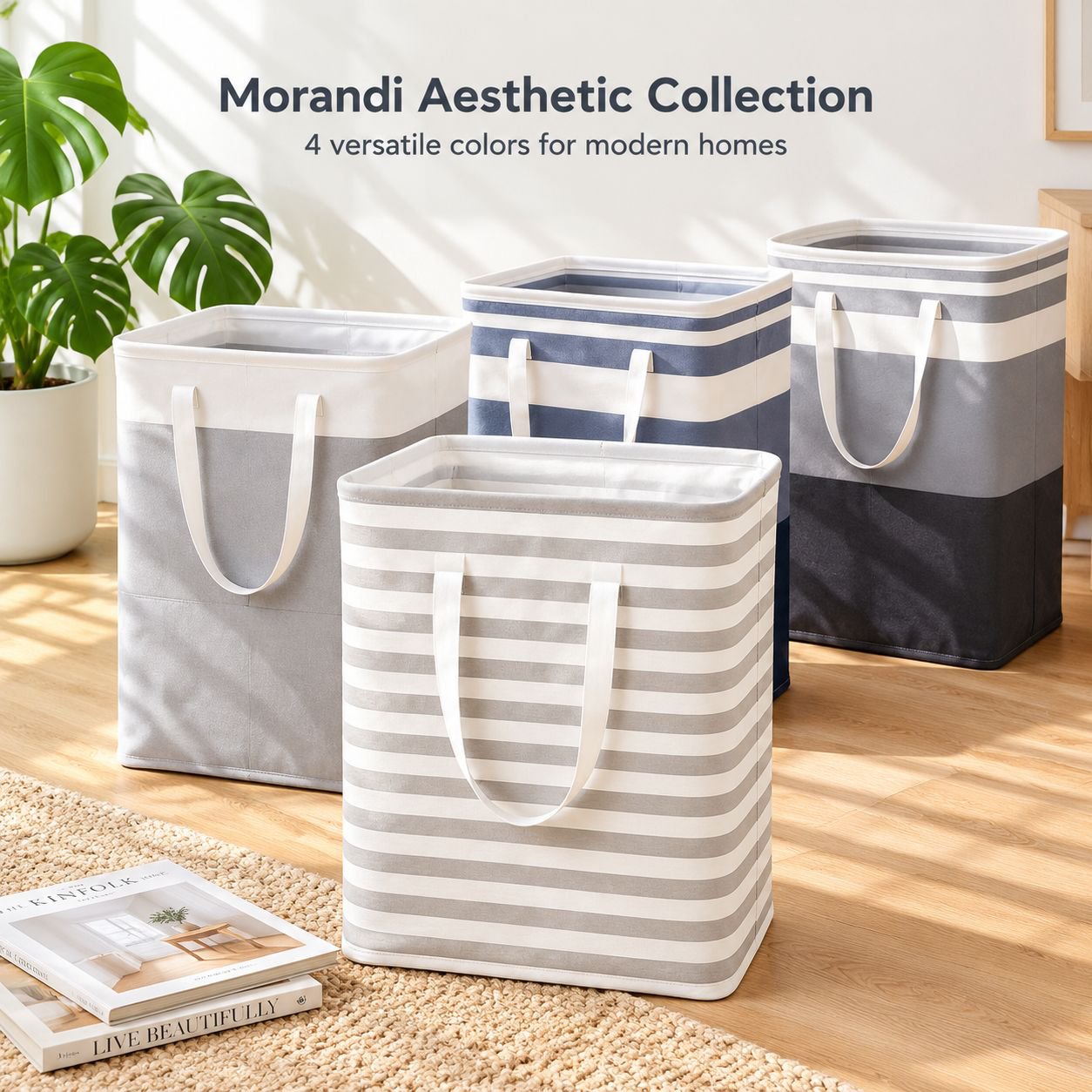 Large Foldable Laundry Basket with Handles