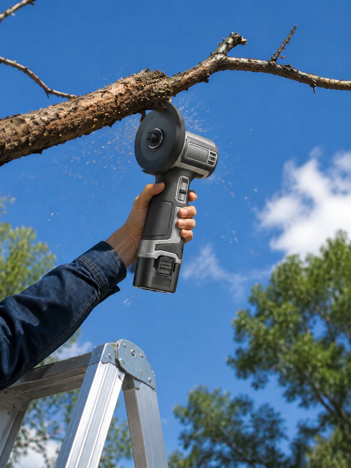 Outil professionnel pour travaux de coupe et ponçage
