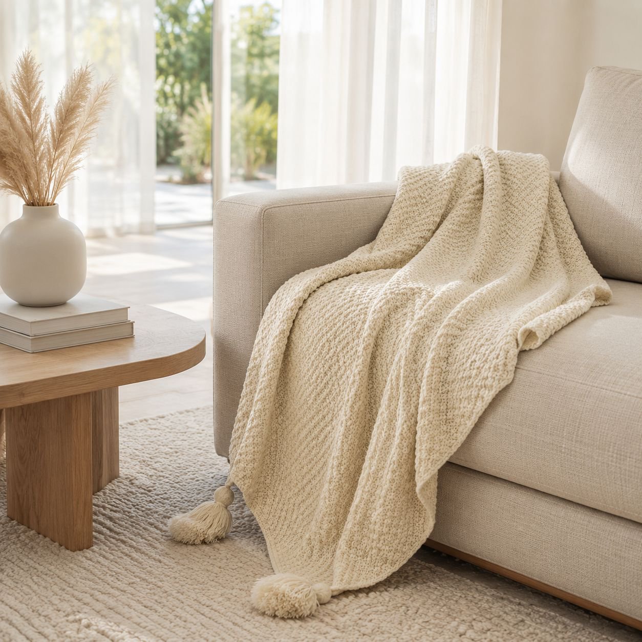 Office Use Scandinavian Leisure Knitted Wool Blanket