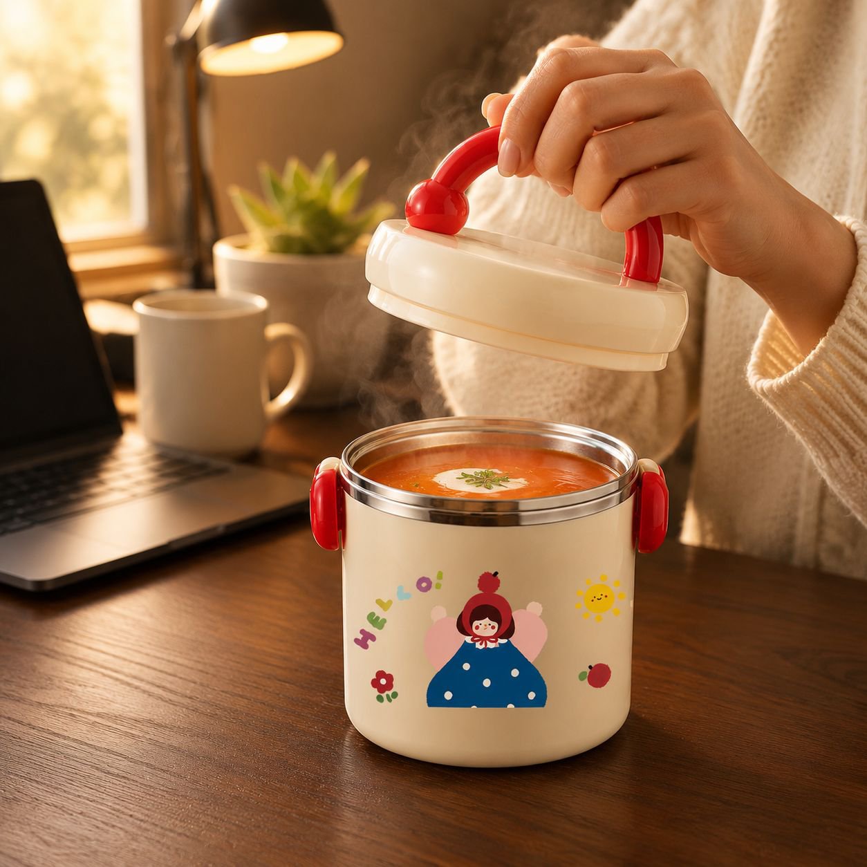 Portable Insulated Lunch Box Lunch box Removable handle Long service life Safe and hygienic Ecofrien